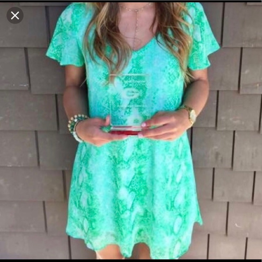 Green Snakeskin dress
